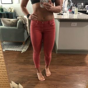 Gap True Skinny Ankle Jean Weathered Red Sz 27